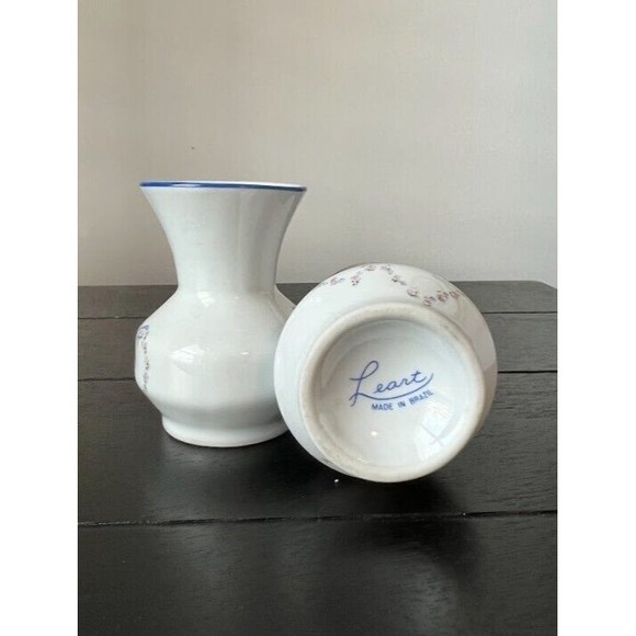 2 Piece Vintage Leart Mini Bud Vase made In Brazil - Picture 6 of 6